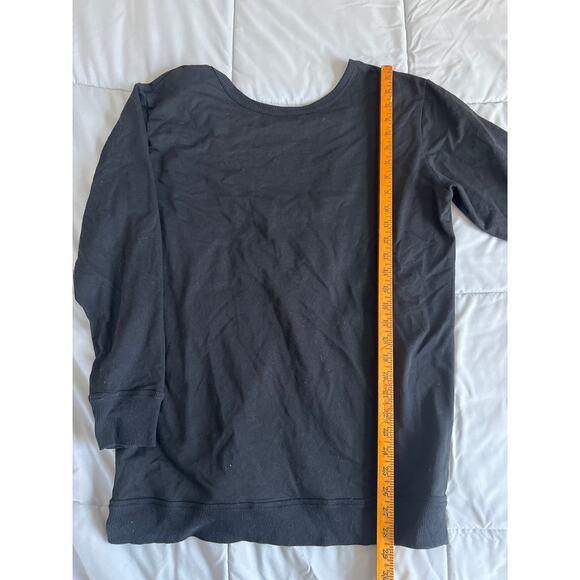 BP‎ black crewneck open back cotton blend long sleeved sweater size L - Picture 1 of 5